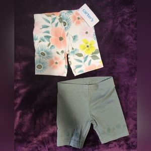 Carter's Toddler Girls Shorts (2 PC) Size 2T NWT